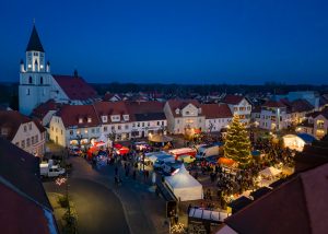 Weihnachtsmarkt Wittichenau 2023 | Drohnenfoto: Kellermann