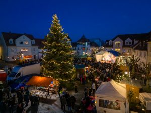Weihnachtsmarkt Wittichenau 2023 | Drohnenfoto: Kellermann